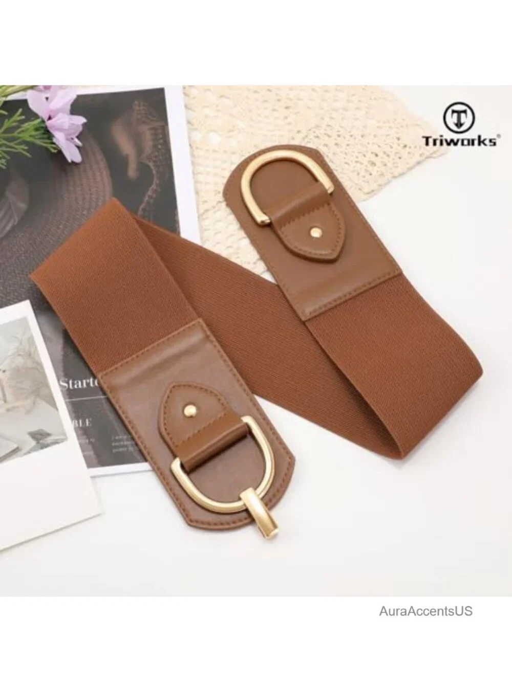Wide Elastic Waist Belt Stretchy Dress Belt